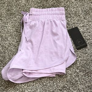 90 Degree By Reflex Women's Light Lilac Athletic Shorts Built in Shorts S NWT